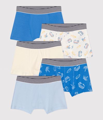 Lot de 5 boxers enfant en coton imprimé vans