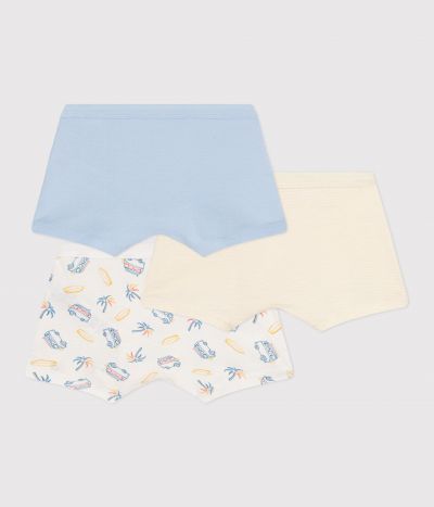 Lot de 3 boxers enfant en coton à ceinture colletée imprimé vans