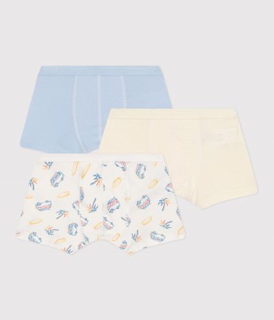 Lot de 3 boxers enfant en coton à ceinture colletée imprimé vans