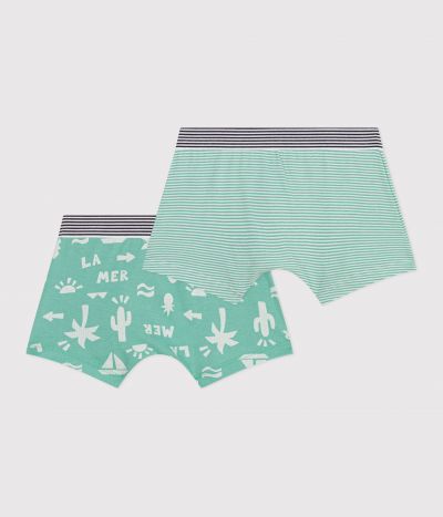Lot de 2 boxers enfant en coton imprimé