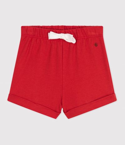 Short bébé en coton uni