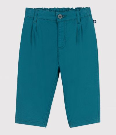 Pantalon bébé en coton souple uni