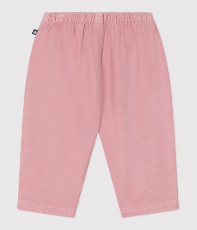 Pantalon bébé en coton souple uni