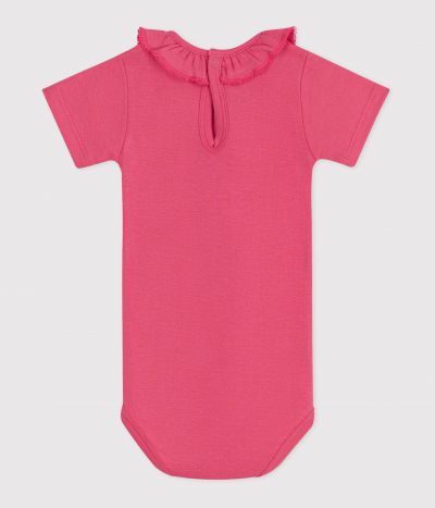 Body à manches courtes bébé en coton uni