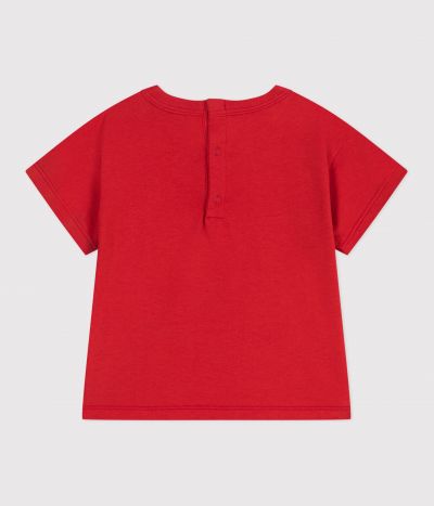 T-shirt bébé en coton à manches courtes uni