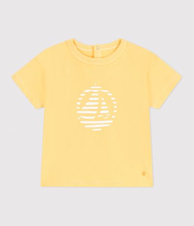 T-shirt bébé en coton à manches courtes uni