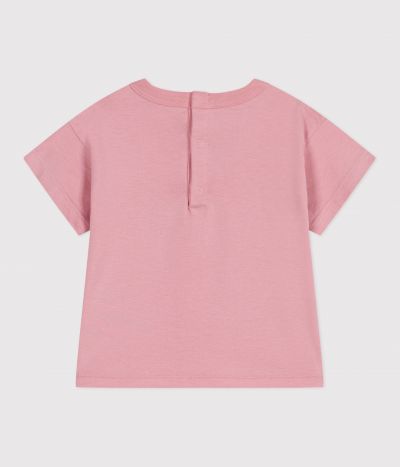 T-shirt bébé en coton à manches courtes uni