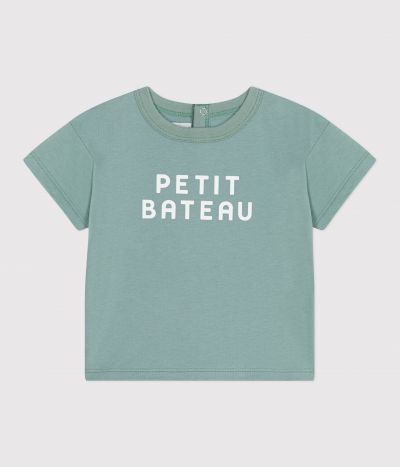 T-shirt bébé en coton à manches courtes uni