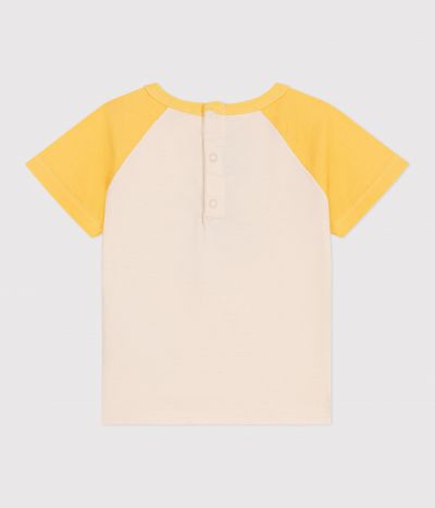 T-shirt bébé en coton à manches courtes colorblock