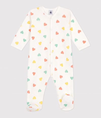 Pyjama bébé en coton cœurs