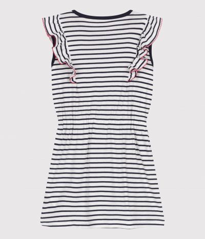 Robe enfant en coton sans manche à rayures