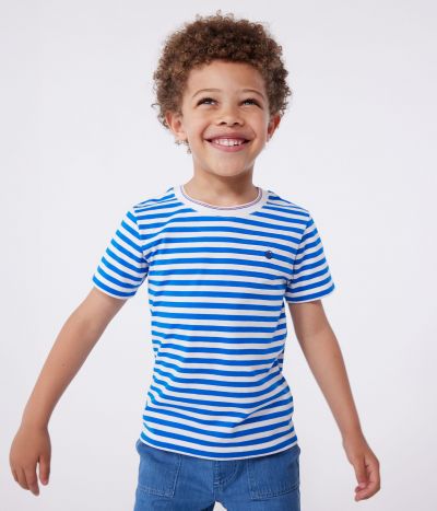 Teeshirt enfant en coton manches courtes à rayures