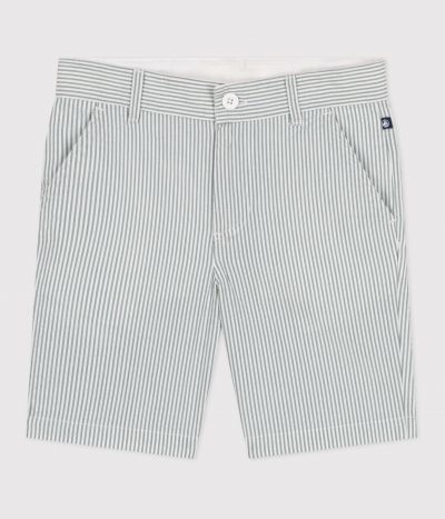 Bermuda short enfant en coton à rayures
