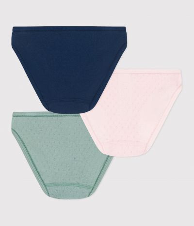 Lot de 3 culottes enfant en coton unies