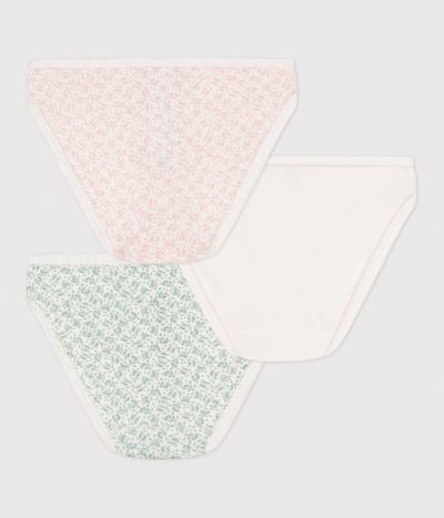 Lot de 3 culottes enfant en coton fleuries