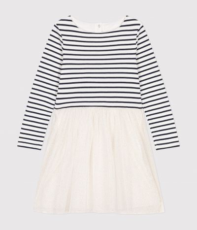 Robe en tubique et tulle enfant fille