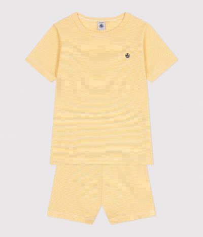 Pyjama short enfant en coton à rayures