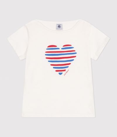Teeshirt enfant en coton manches courtes cœur