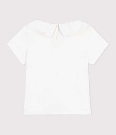 Teeshirt enfant en coton manches courtes à col uni