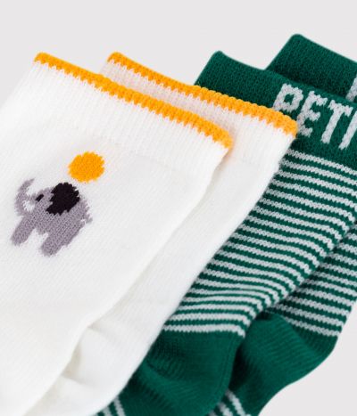 2 paires de chaussettes bébé en coton