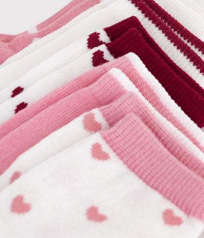 5 paires de chaussettes bébé imprimé cœurs