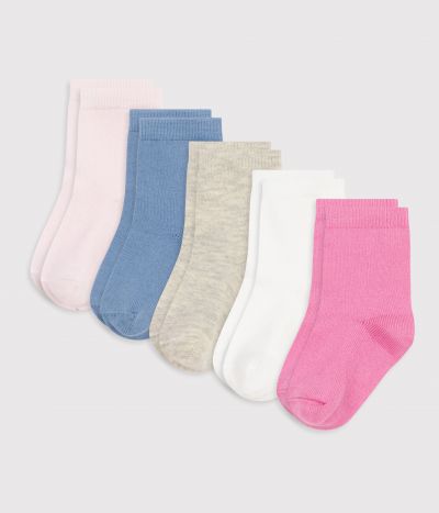 5 paires de chaussettes bébé unies en coton