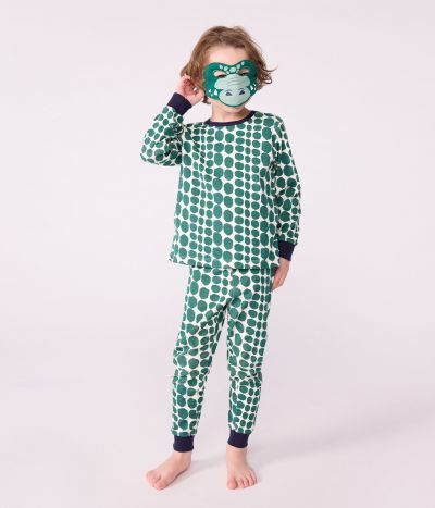 Pyjama déguisement enfant en coton imprimé croco