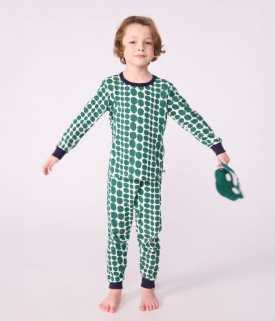 Pyjama déguisement enfant en coton imprimé croco