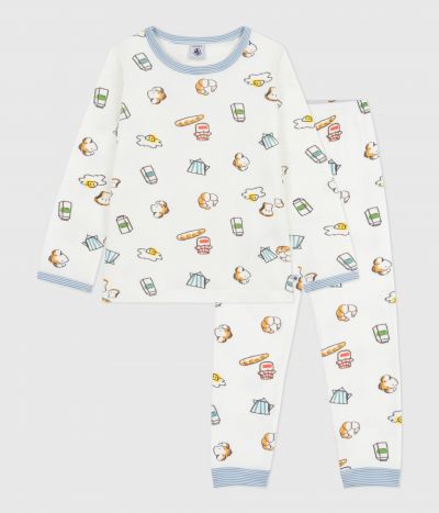Pyjama enfant en tubique imprimé petit déjeuner
