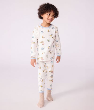 Pyjama enfant en tubique imprimé petit déjeuner