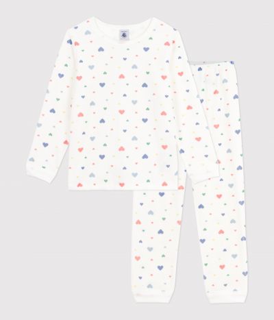 Pyjama enfant en velours imprimé cœurs