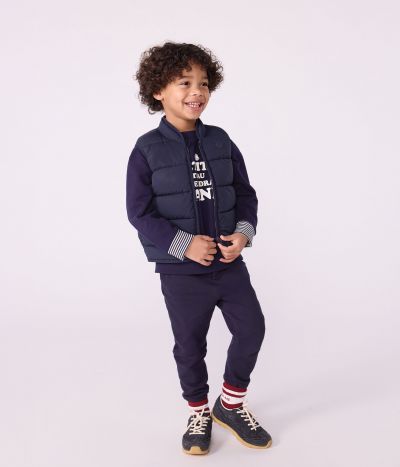 Doudoune enfant sans manche bicolore réversible