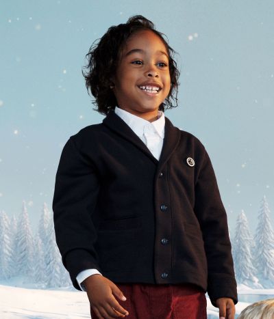 Cardigan enfant en coton uni