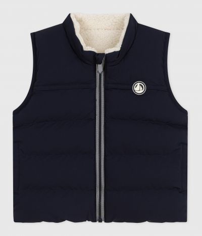 Doudoune bébé sans manche réversible