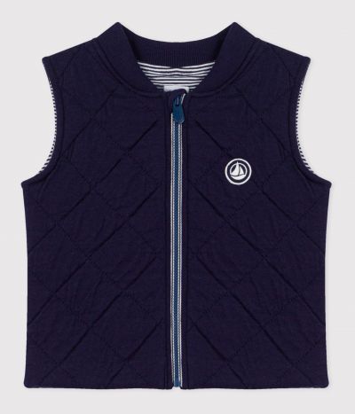 Doudoune bébé sans manche en coton matelassé