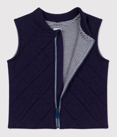 Doudoune bébé sans manche en coton matelassé