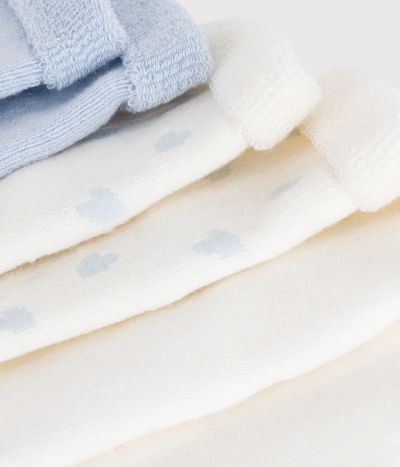 Lot de chaussettes naissance en coton uni