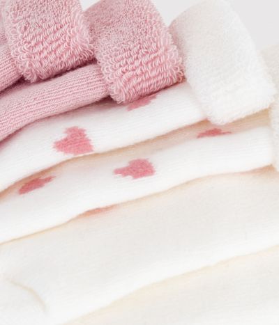 Lot de chaussettes naissance en coton uni