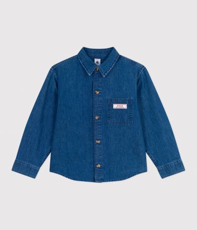 Chemise enfant en jean unie