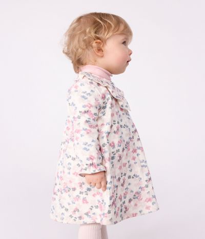 Robe bébé en coton manches longues imprimée fleurs