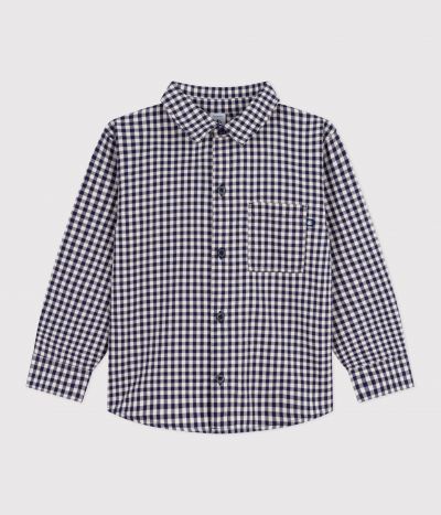Chemise enfant en coton à carreaux
