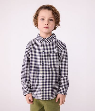 Chemise enfant en coton à carreaux