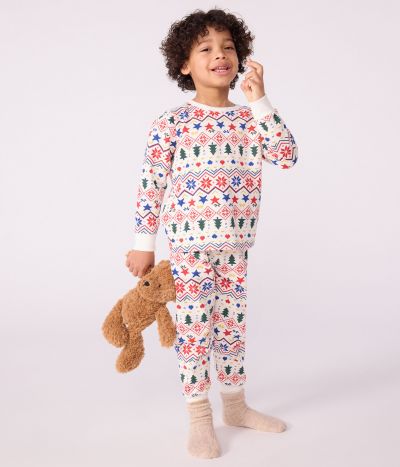 Pyjama enfant en molleton imprimé Noël