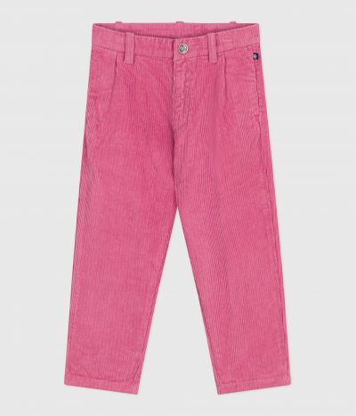 Pantalon enfant en velours uni