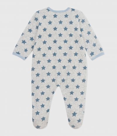 Pyjama bébé en velours imprimé étoiles