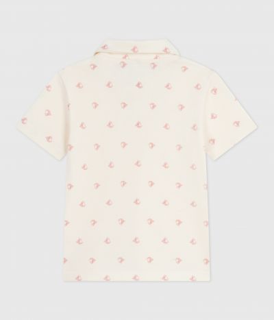 Polo enfant en coton à manches courtes imprimé