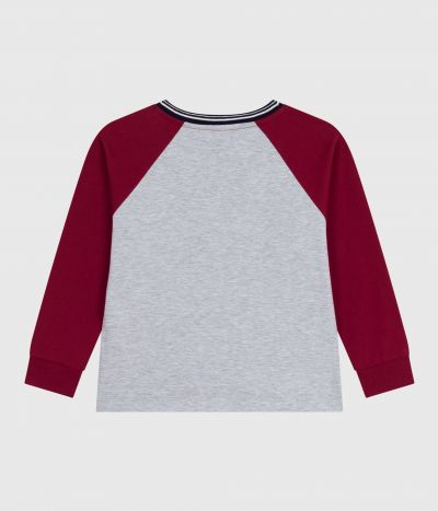 Tee-shirt enfant manches longues en coton uni