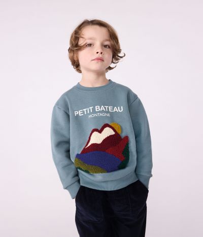Sweatshirt enfant en coton à motif