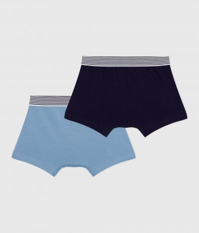 Lot de boxers enfant en coton et elasthanne uni