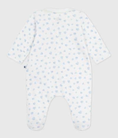 Pyjama bébé en coton à col imprimé coeur